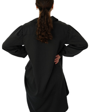 Load image into Gallery viewer, Asymmetrical Longline Black Shirt