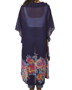 Blue Floral Kimono