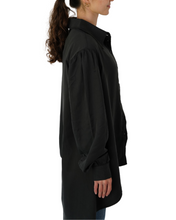 Load image into Gallery viewer, Asymmetrical Longline Black Shirt