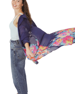 Blue Floral Kimono