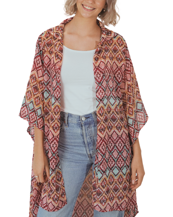 Geometric Pattern Kimono