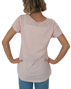 She is Soft Pink Tee (Bubble print)