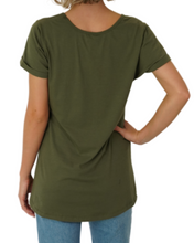 Load image into Gallery viewer, She is Green Tee with V neck (Bubble print)