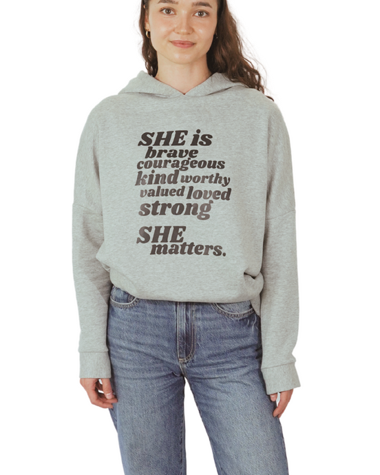 SHE Matters Hoodie (Grey)