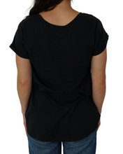 Load image into Gallery viewer, She is Black Tee (Bubble print)