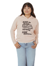 Load image into Gallery viewer, SHE Matters Hoodie (Salmon Pink)