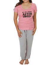 Load image into Gallery viewer, &quot;My day begins after coffee&quot; Pyjamas