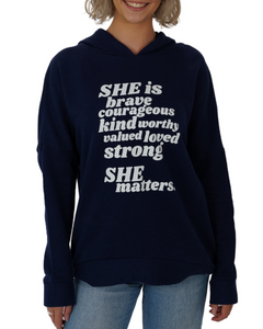 SHE Matters Hoodie (Navy)