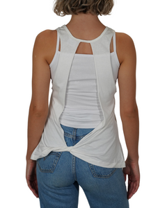 "SHE is" backless top (white)
