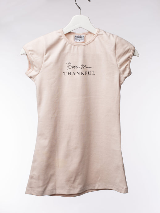 Little Miss Thankful Girls Night Shirt